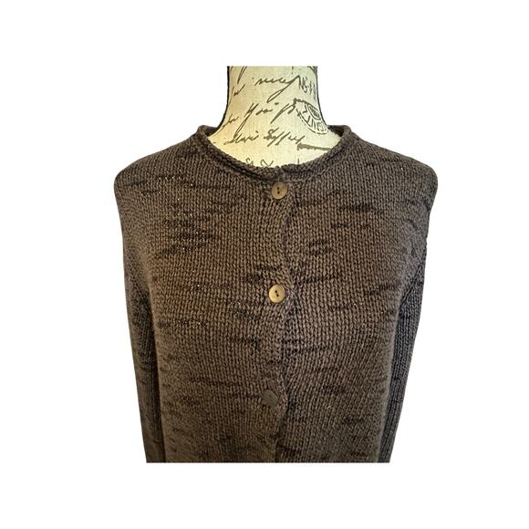 Eileen Fisher Sweaters - NWT Eileen Fisher Twisted CottonLinen Shimmer Sweater Jacket Size L QuietLuxury